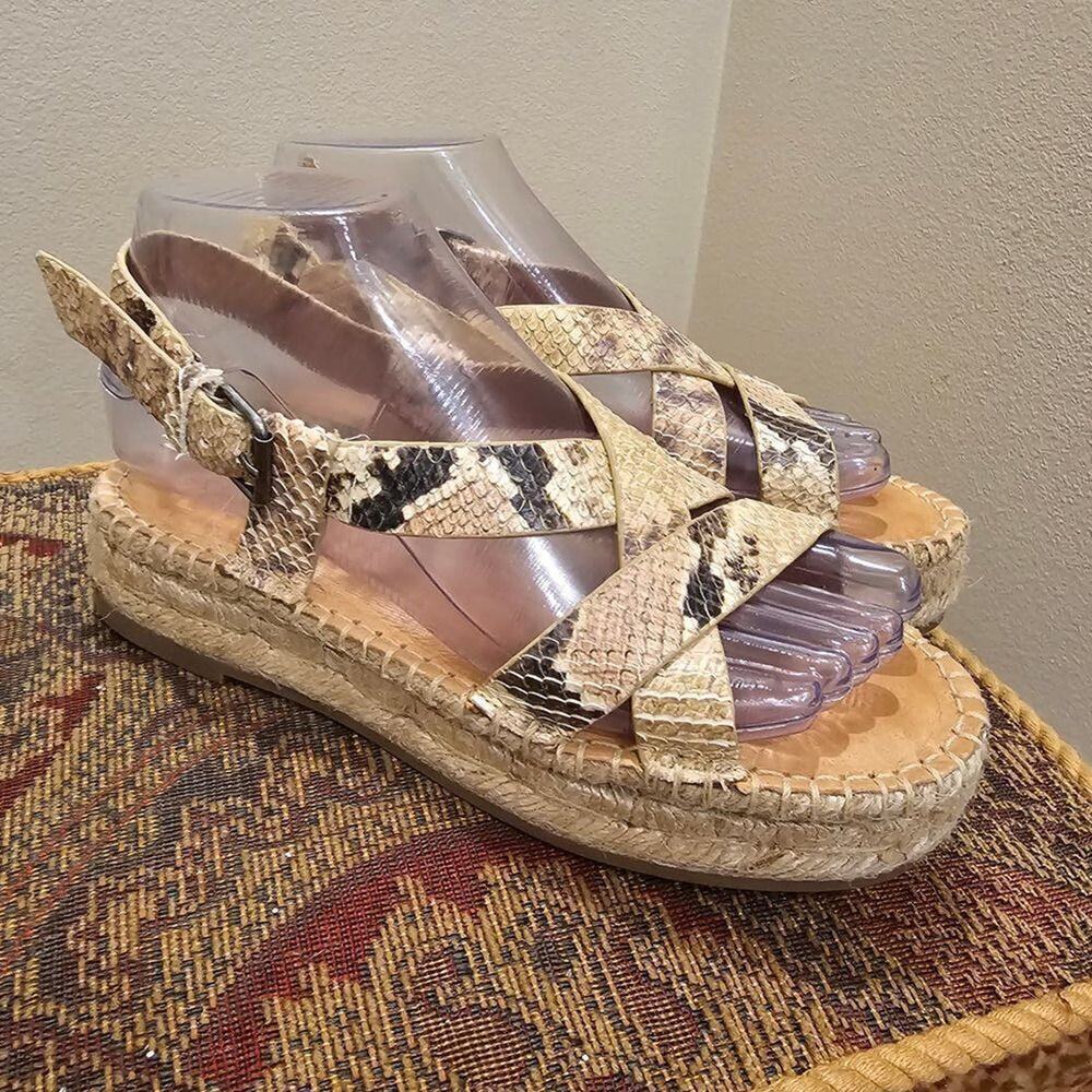 Madewell Malia Snake Print Espadrille Sandals Size 5.5